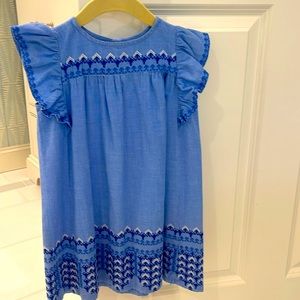 Roller Rabbit Blue Embroidered Dress